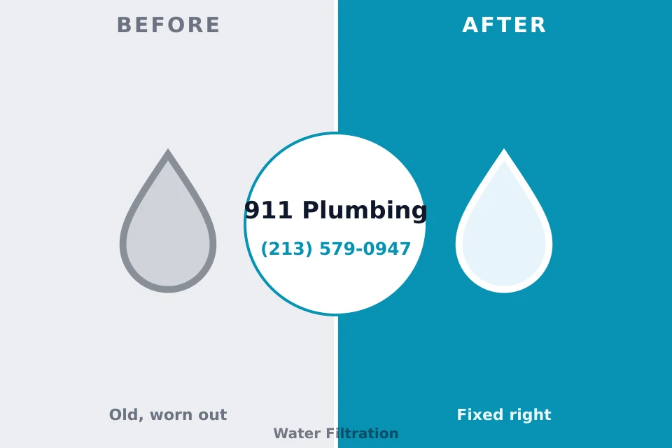 Before and after: plumbing repair Platte, SD